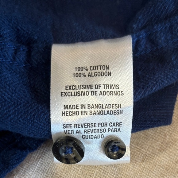 Woolrich Men's 2XL Flannel Jacket Pockets Thick Cotton Navy Gorpcore Outdoors - Picture 9 of 10